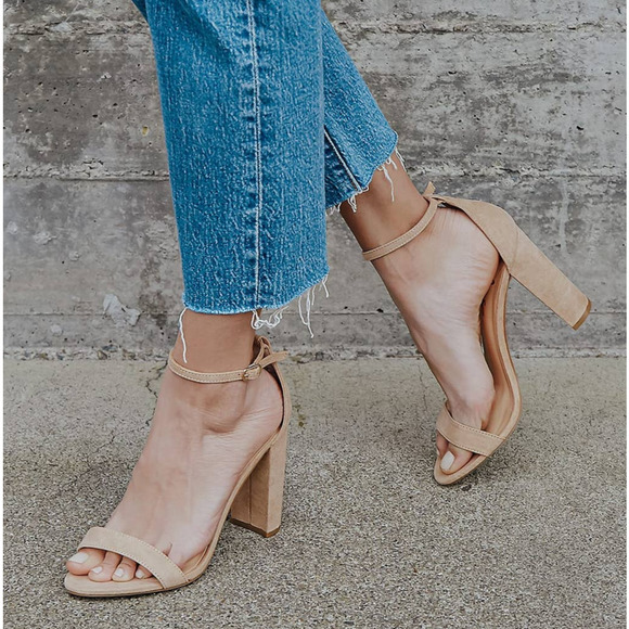 Lulu's Shoes Lulus Taylor Natural Heeled Sandals 6 Poshmark